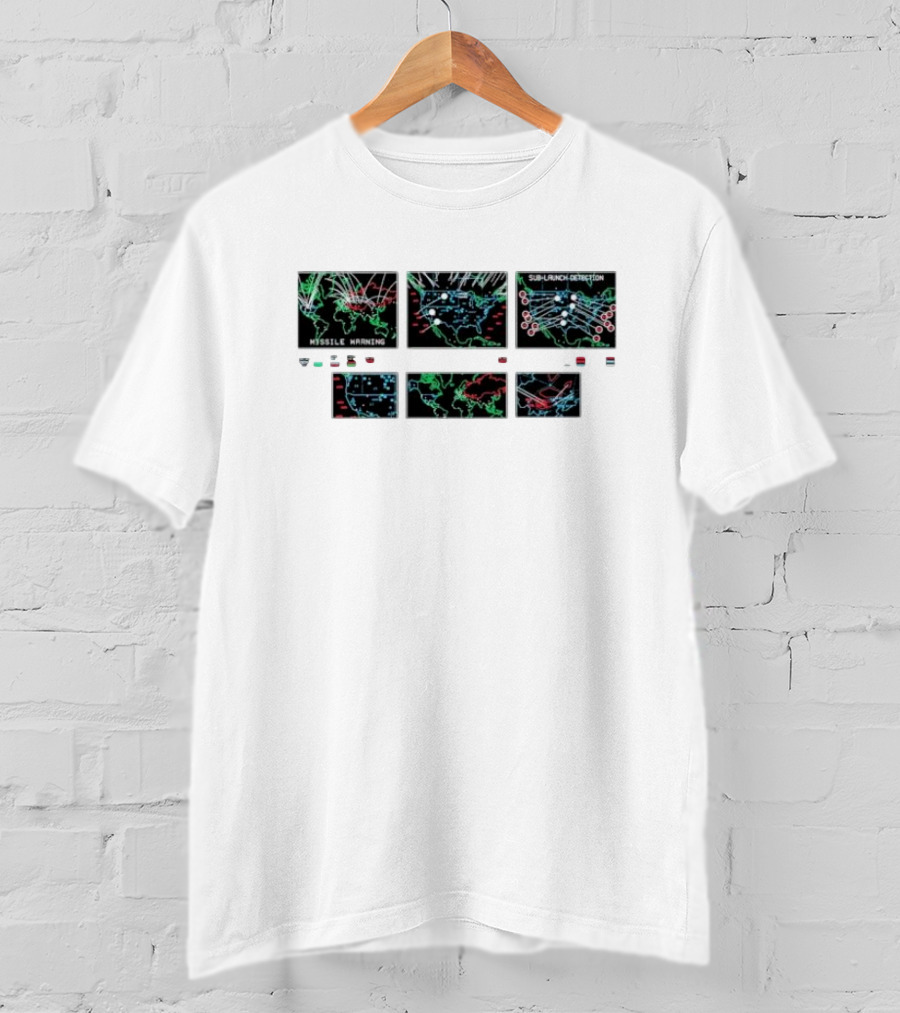 Sub-launch Detection And Missile Warning Visualization Maps T-Shirt
