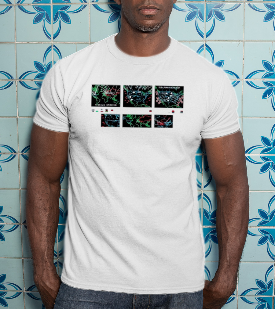 Sub-launch Detection And Missile Warning Visualization Maps T-Shirt