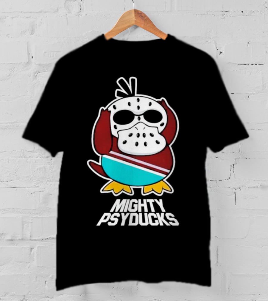 Mighty Psyducks Confused Duck Hockey Mask T-Shirt
