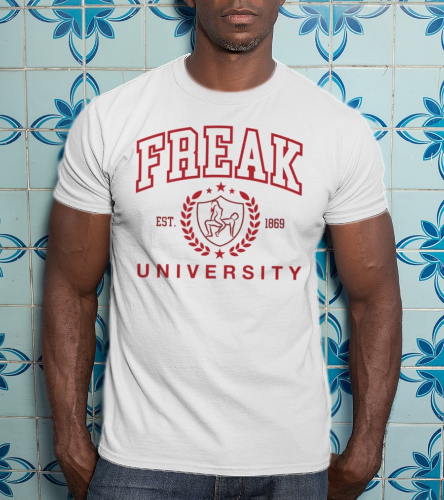 Freak University Est 1869 Centaur Crest Laurel Badge T-Shirt