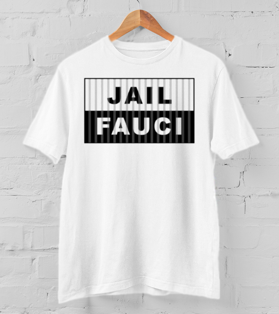 Jail Fauci Black And White Stripes T-Shirt