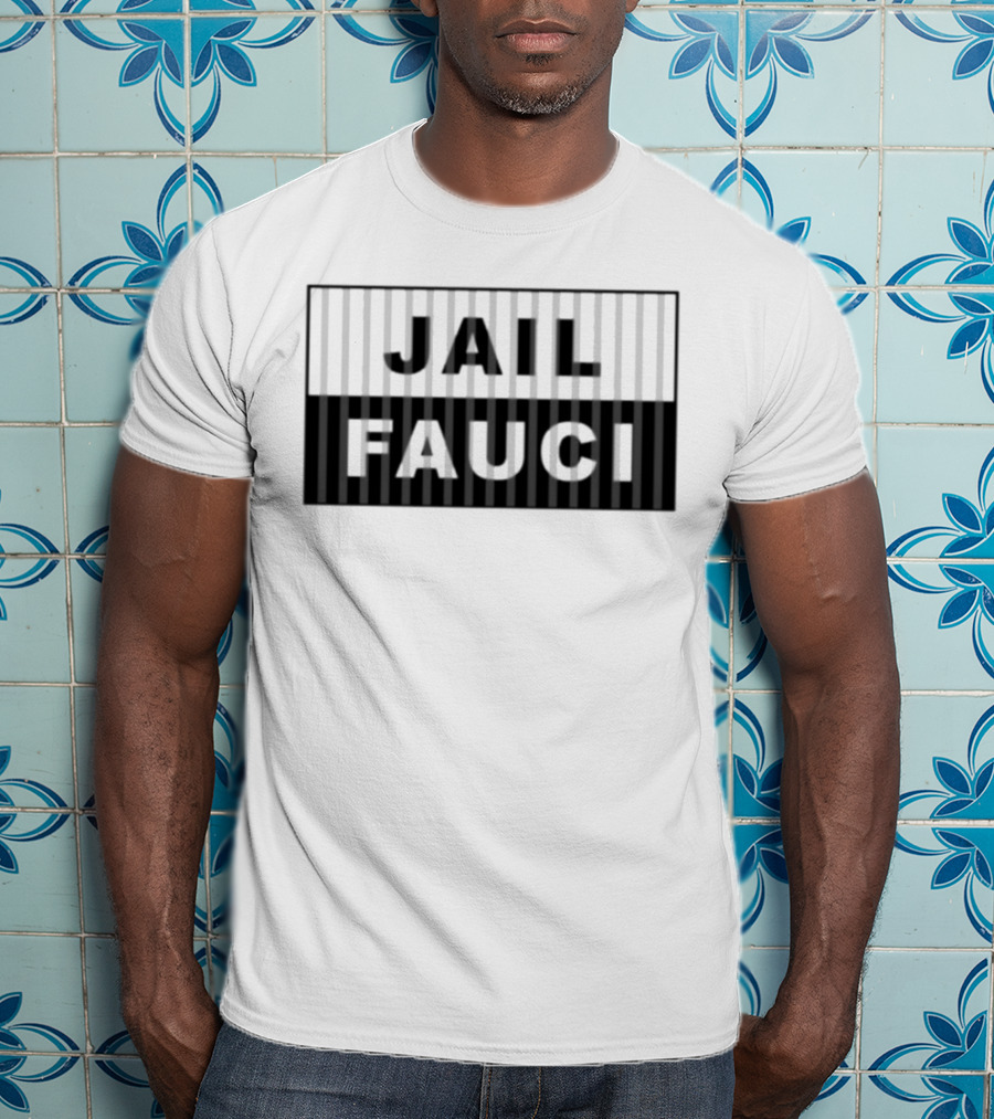 Jail Fauci Black And White Stripes T-Shirt