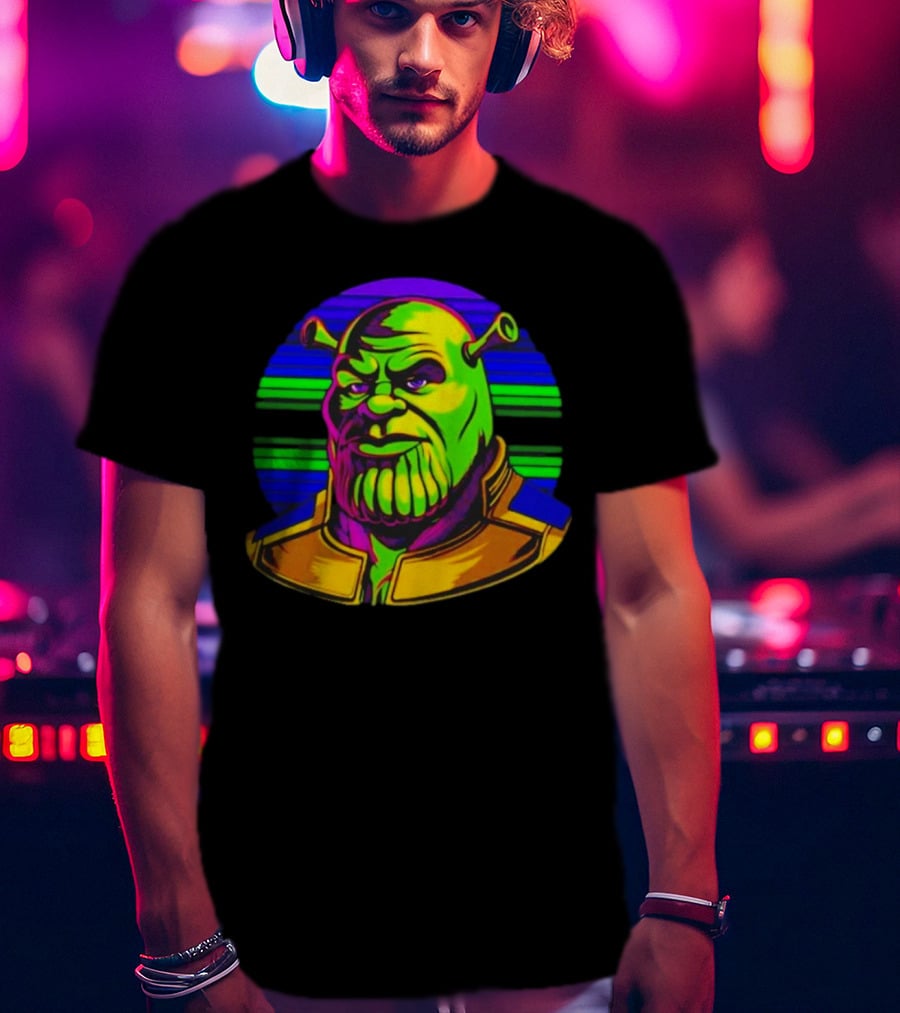 Shrek Thanos Fusion Shreknos Pop Art Crossover T-Shirt