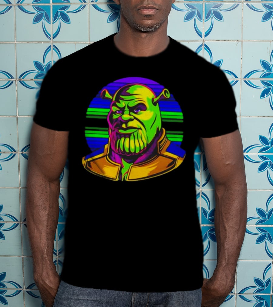 Shrek Thanos Fusion Shreknos Pop Art Crossover T-Shirt