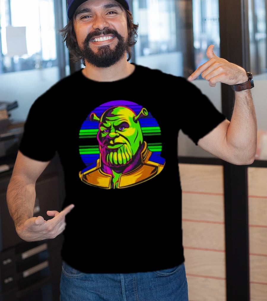 Shrek Thanos Fusion Shreknos Pop Art Crossover T-Shirt