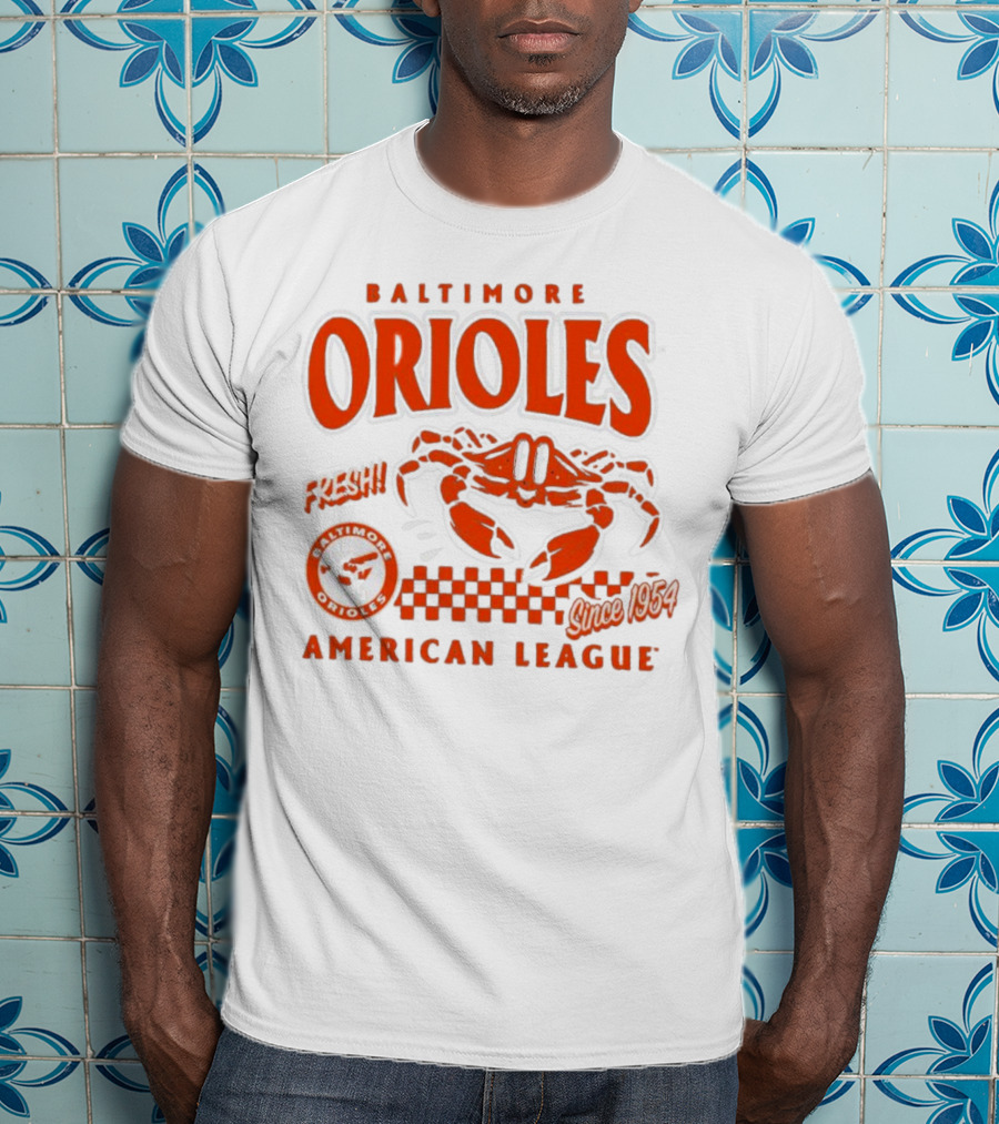 Baltimore Orioles Fresh Crab Since 1954 American League Baseball Retro Team T-Shirt