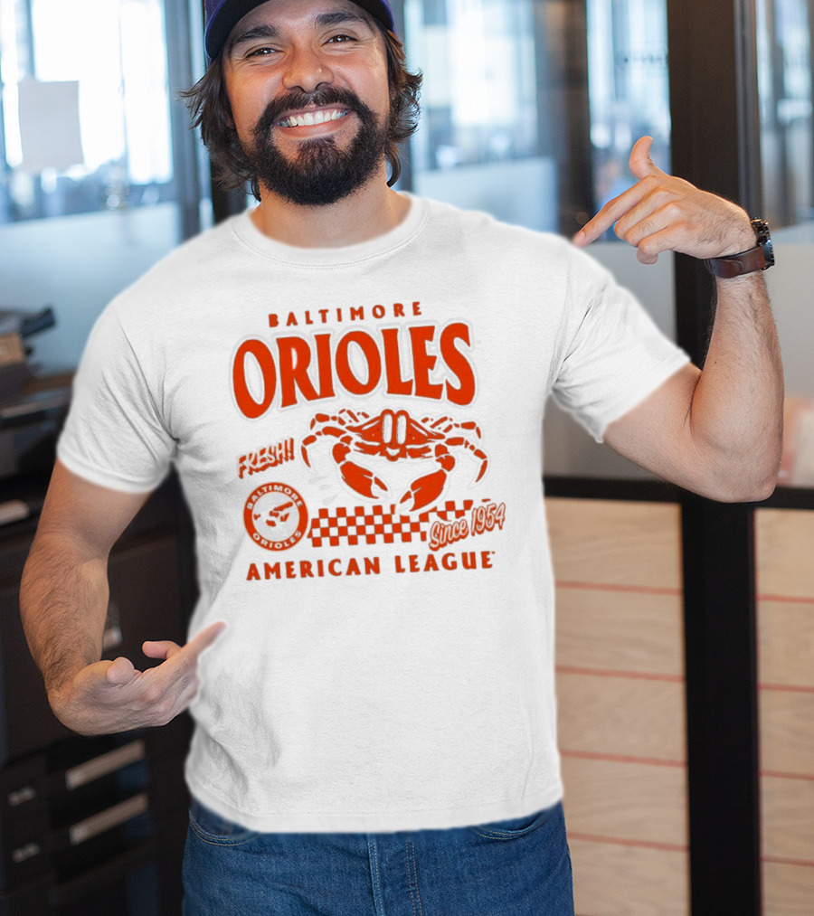 Baltimore Orioles Fresh Crab Since 1954 American League Baseball Retro Team T-Shirt