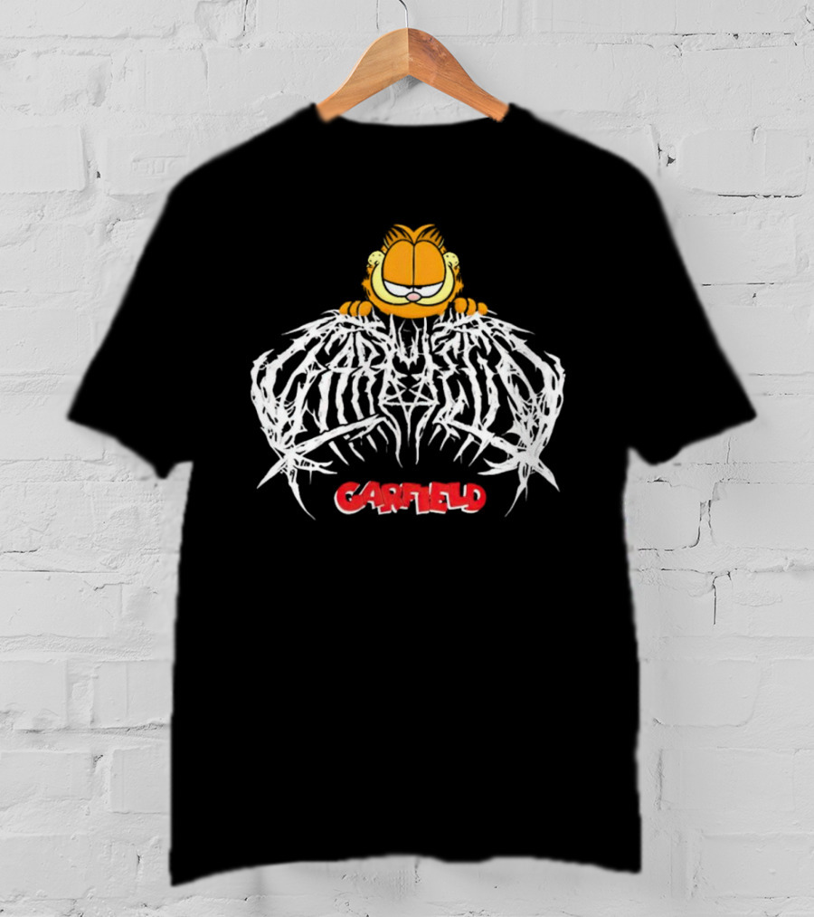 Garfield Death Metal Logo With Garfield T-Shirt