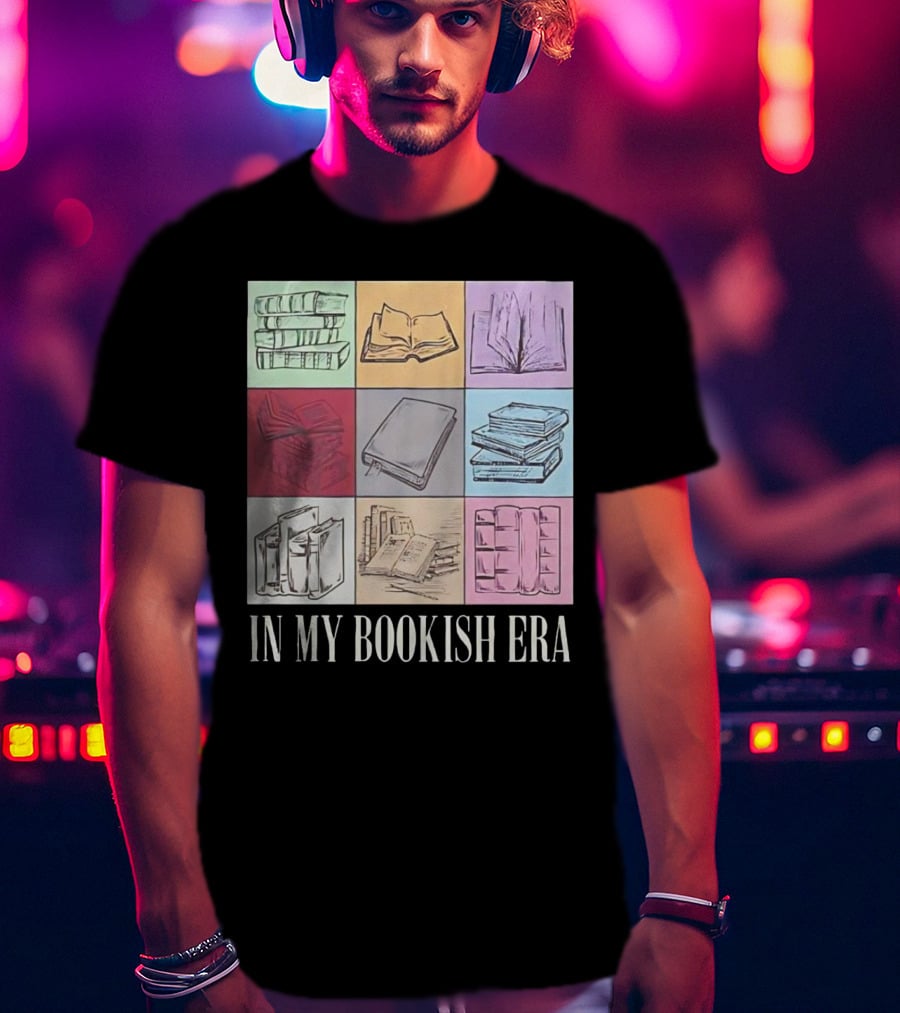 In My Bookish Era Reading Stack Aesthetic T-Shirt