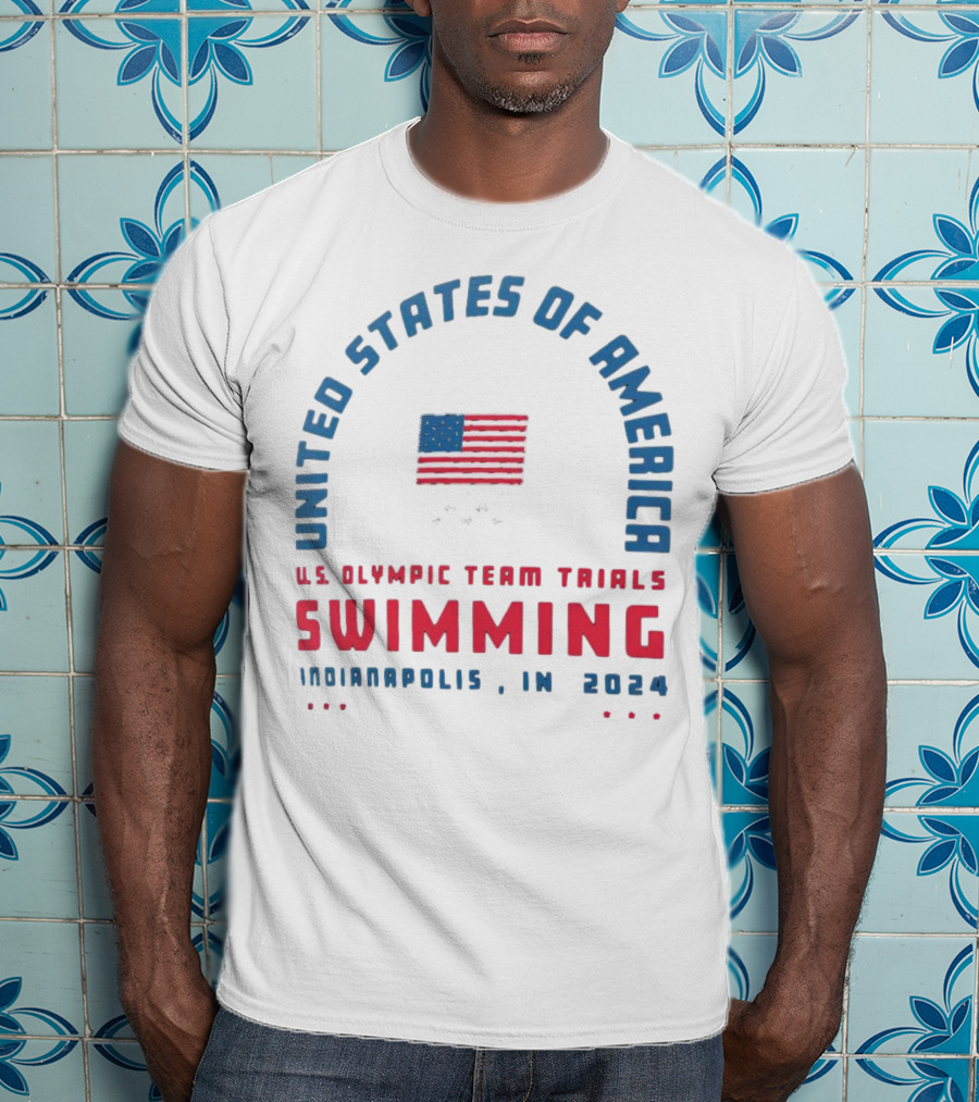 UNITED STATES OF AMERICA U.S. OLYMPIC TEAM TRIALS SWIMMING INDIANAPOLIS IN T-Shirt
