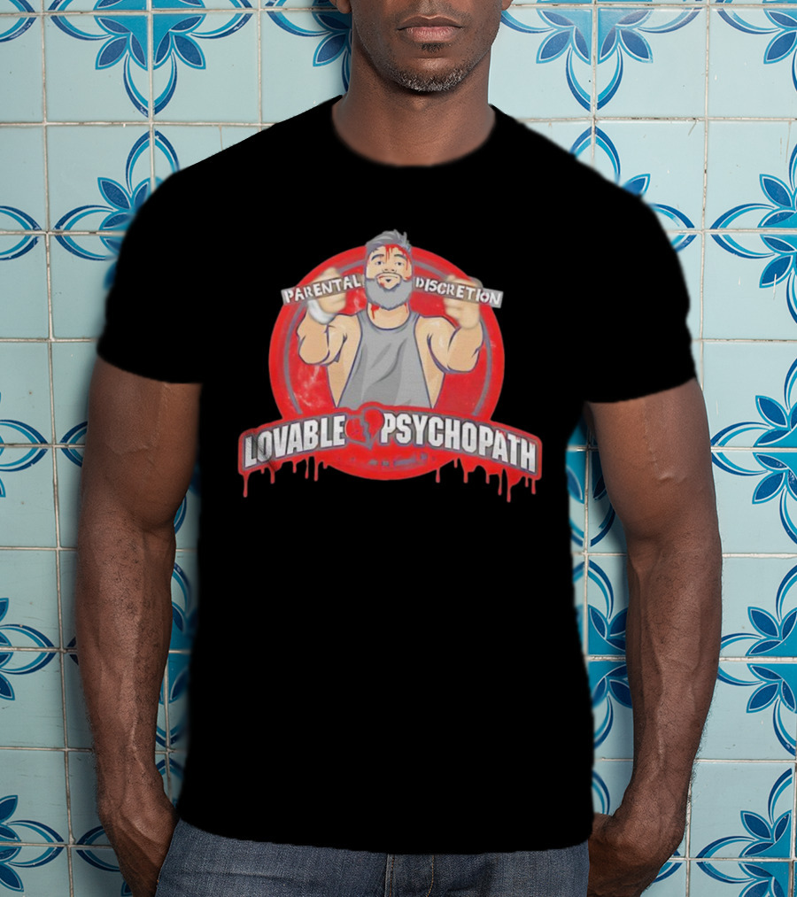 Parental Discretion Lovable Psychopath Tommy Vendetta T-Shirt