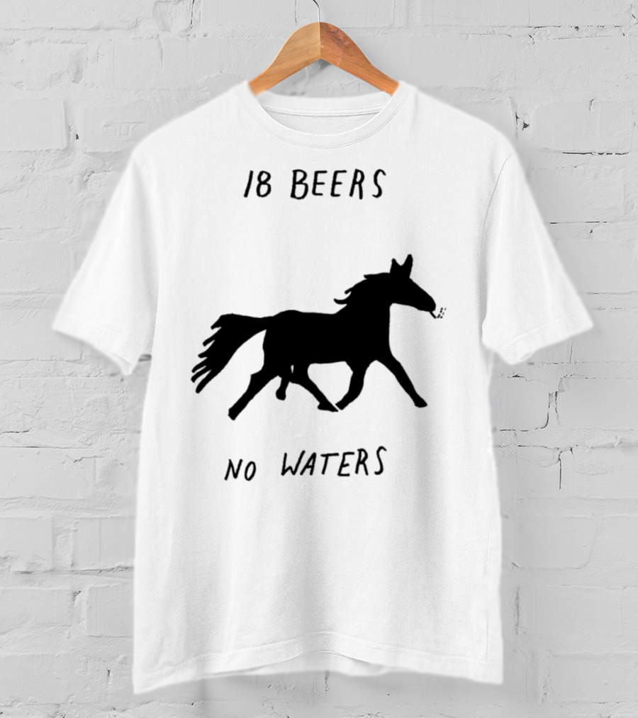 18 Beers No Waters Horse Silhouette Smoking Pipe T-Shirt