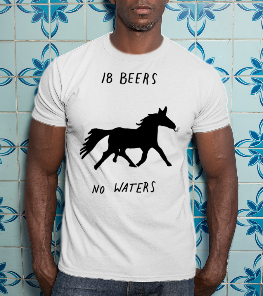 18 Beers No Waters Horse Silhouette Smoking Pipe T-Shirt