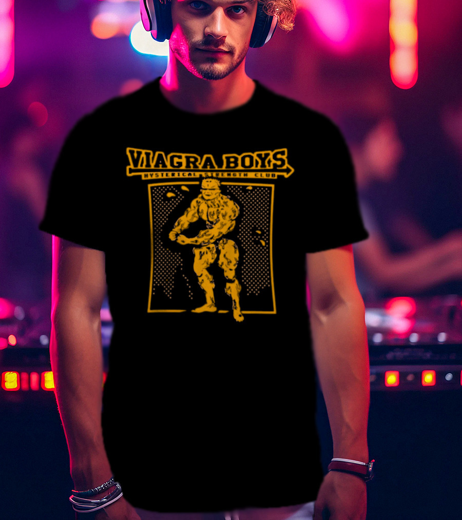 Viagra Boys Hysterical Strength Club Bodybuilder T-Shirt
