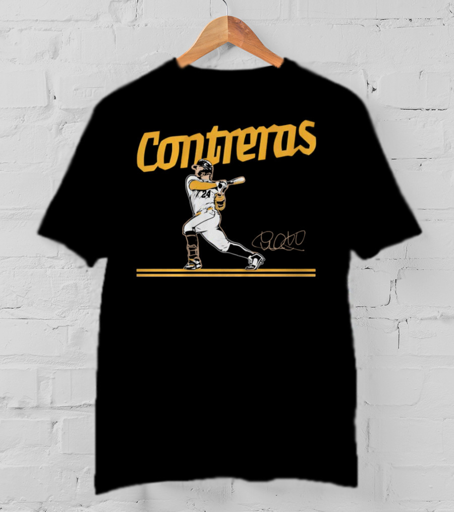 Contreras Milwaukee Brewers Slugger Swing Signature T-Shirt