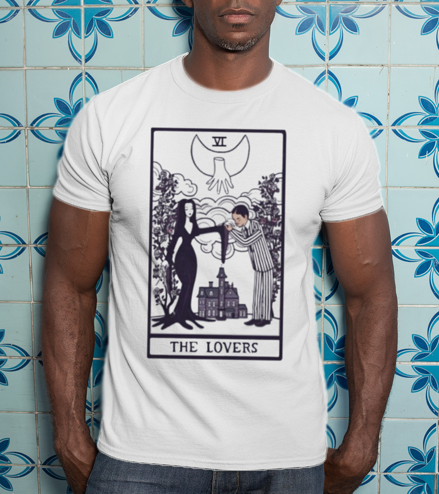 Vampire Lovers VI Tarot Card Gothic Castle And Bat T-Shirt