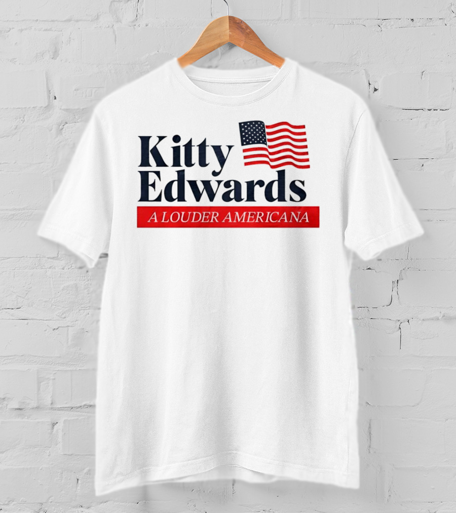 Kitty Edwards A Louder Americana American Flag T-Shirt