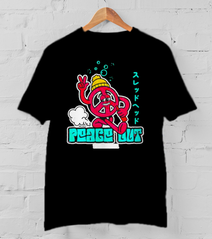 Peace Out Threadhead Japanese Text Bubble Elements T-Shirt