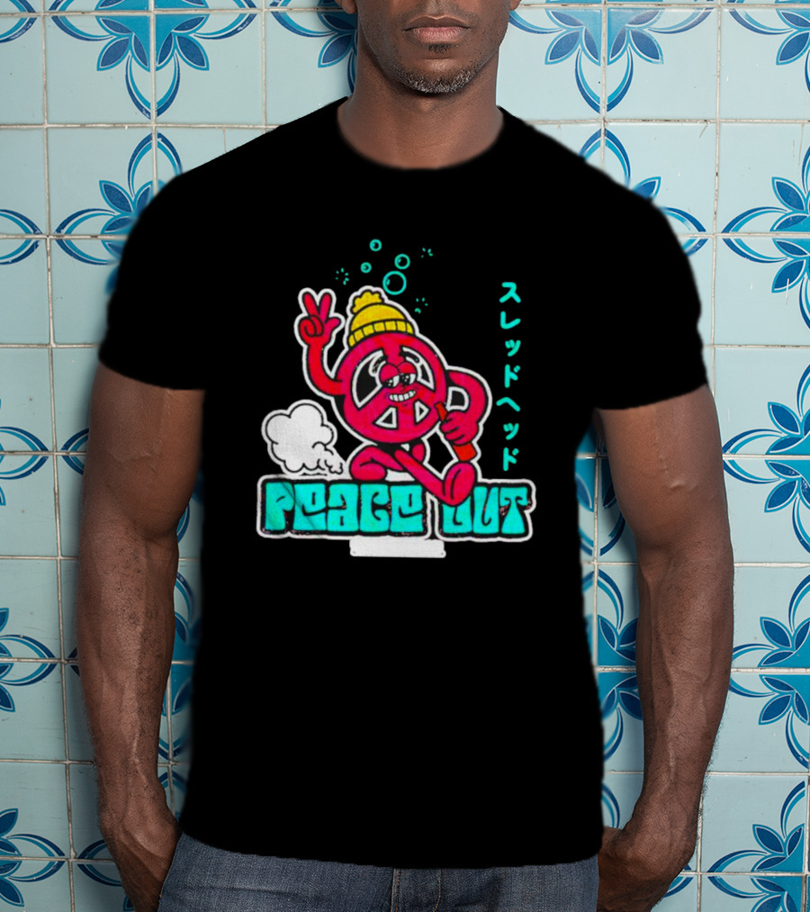 Peace Out Threadhead Japanese Text Bubble Elements T-Shirt