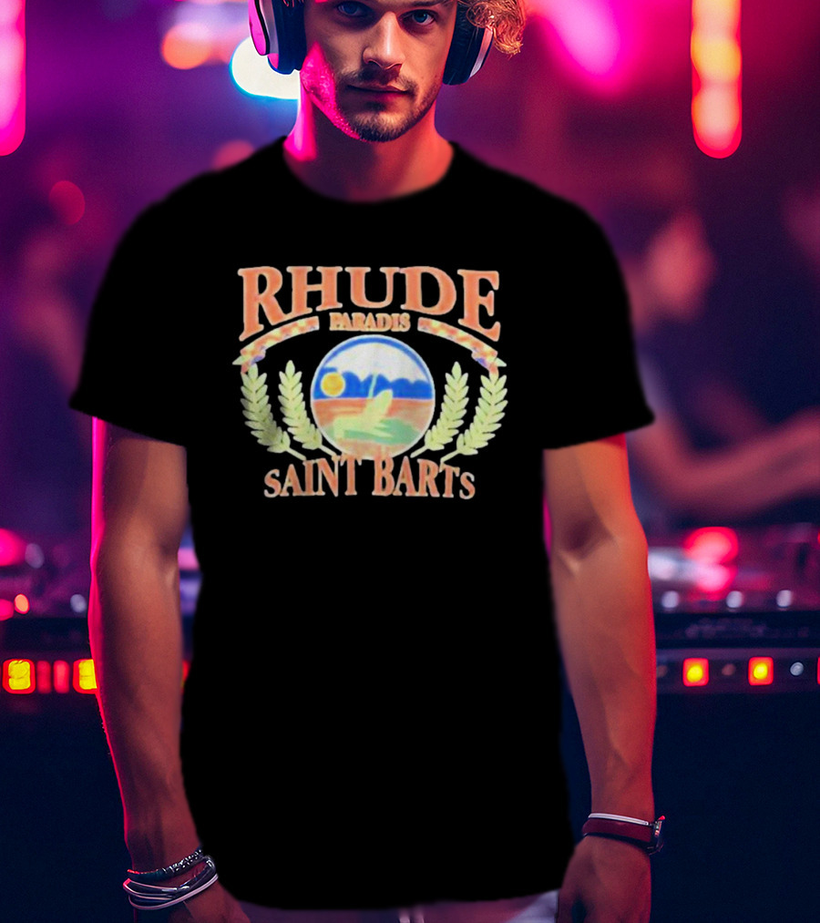 Rhude Paradis Saint Barts Retro Beach Vibes T-Shirt