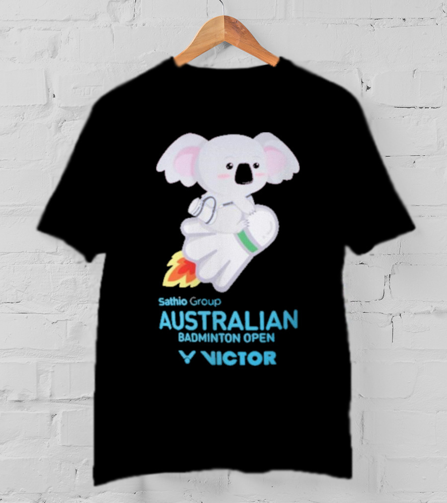 Koala Shuttlecock Sathio Group Australian Badminton Open Victor T-Shirt