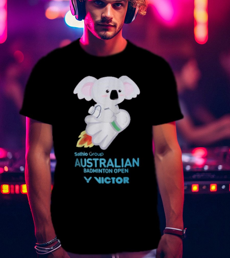 Koala Shuttlecock Sathio Group Australian Badminton Open Victor T-Shirt