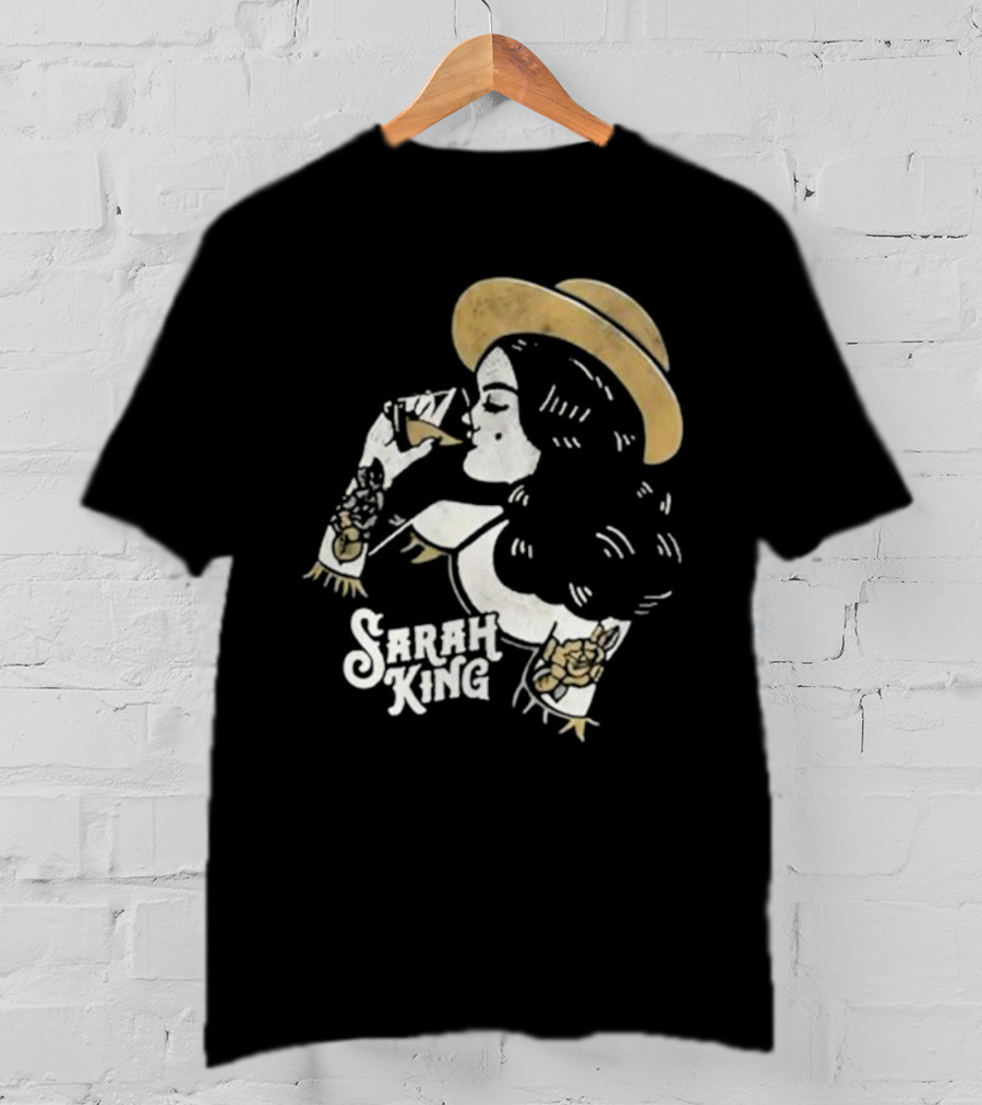 Sarah King Whisky Vintage Tattooed Woman Hat T-Shirt