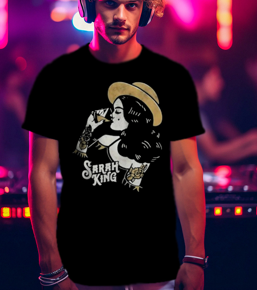Sarah King Whisky Vintage Tattooed Woman Hat T-Shirt
