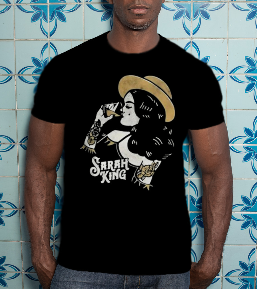 Sarah King Whisky Vintage Tattooed Woman Hat T-Shirt