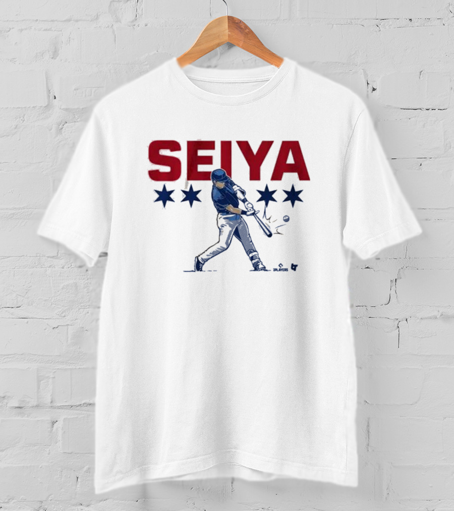 Seiya Suzuki Chicago Baseball Swing Stars T-Shirt