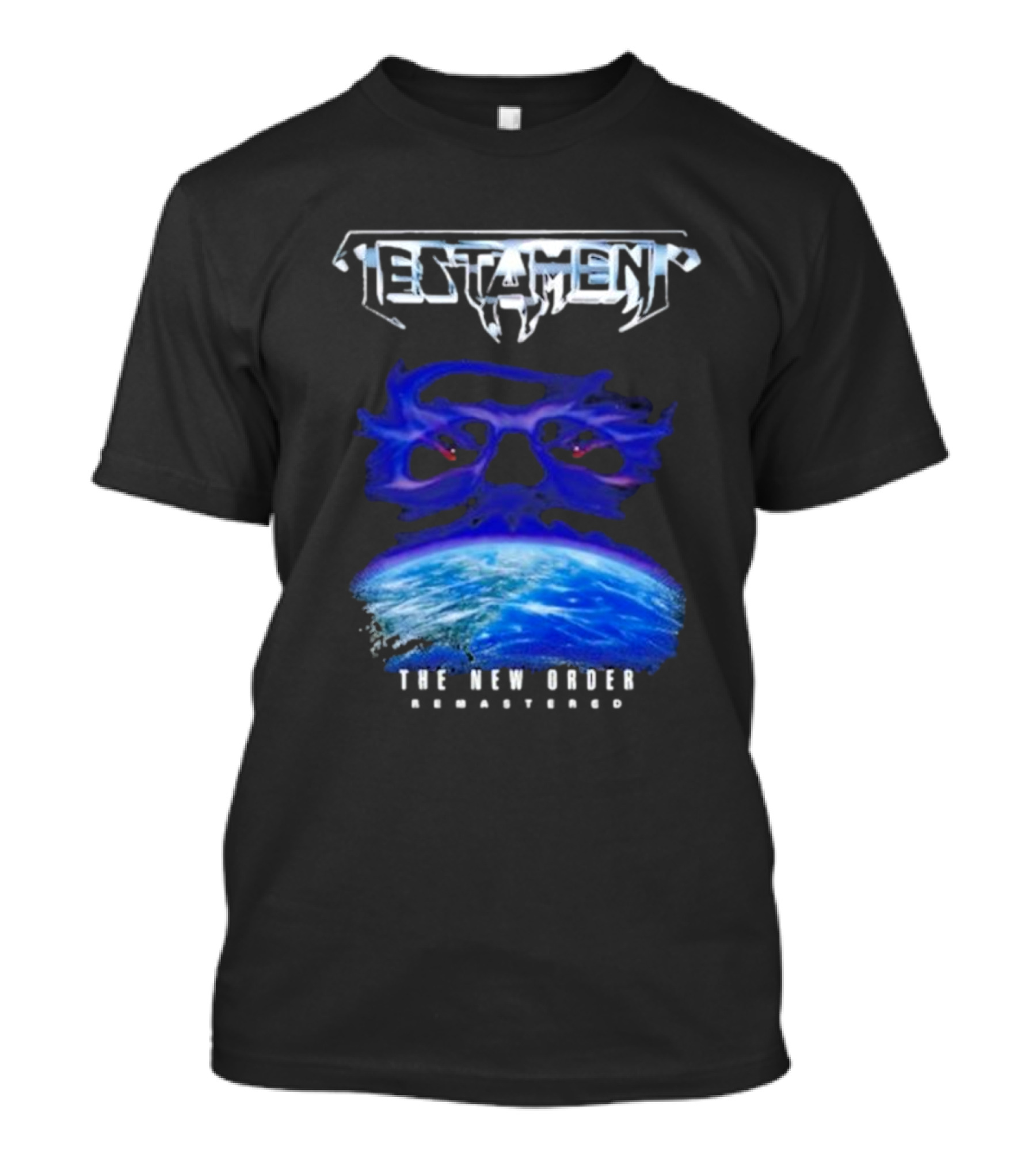 Testament The New Order Remastered Earth Skull T-Shirt