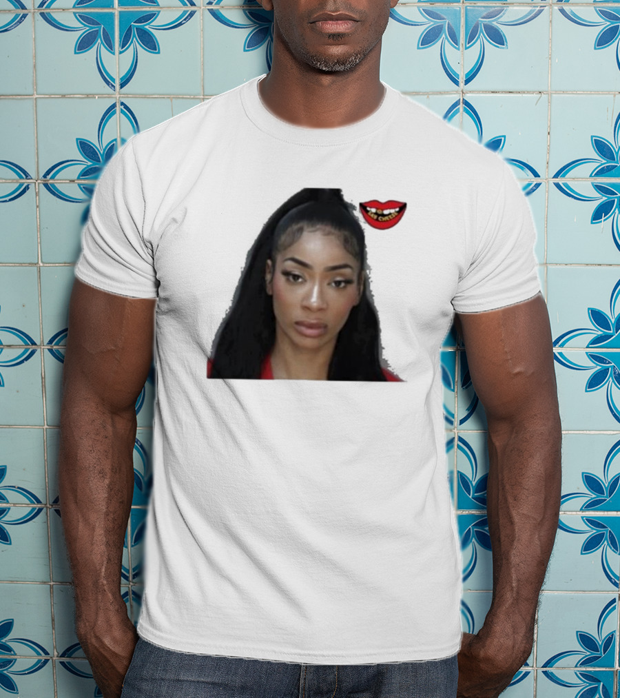 Tommie Lee Arrested Mugshot With Red Lips T-Shirt