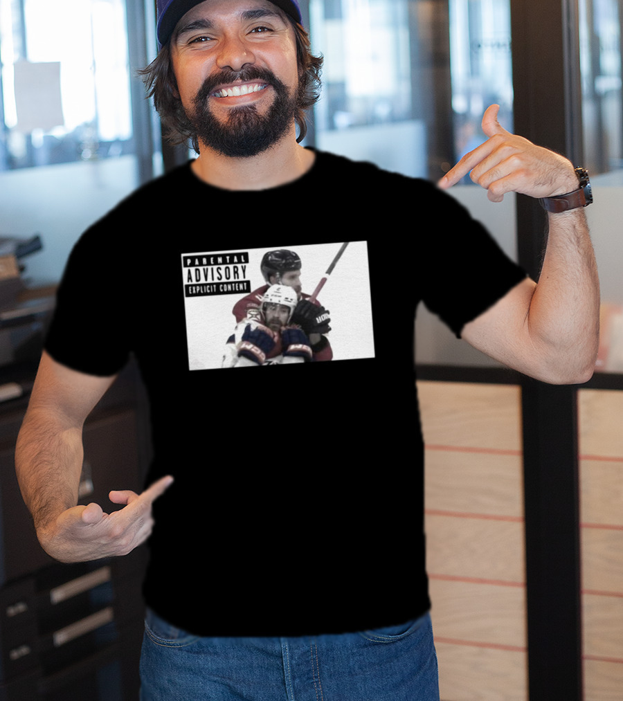 Parental Advisory Explicit Content Hockey Collision T-Shirt