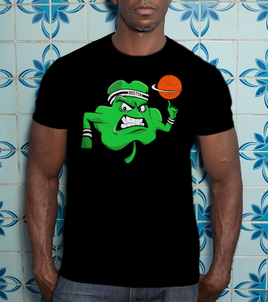 Boston Celtics Angry Clover Basketball T-Shirt