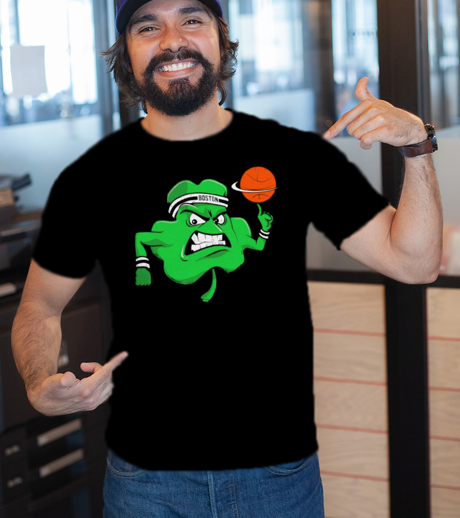 Boston Celtics Angry Clover Basketball T-Shirt