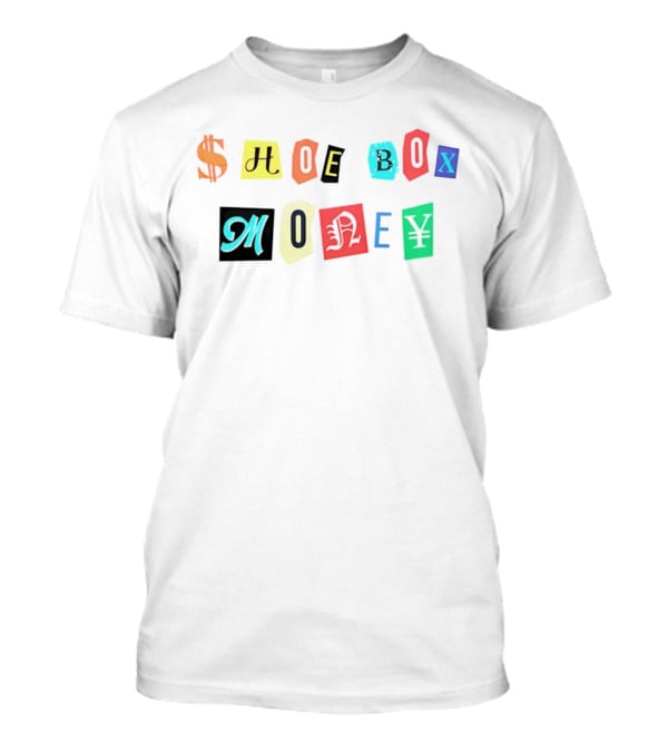 Channing Crowder Shoe Box Money Dollar Yen Lettering T-Shirt