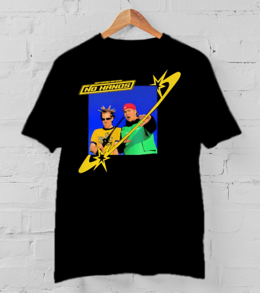 Joey Valence And Brae No Hands Retro Graphic Duo In Yellow And Green With Starburst T-Shirt