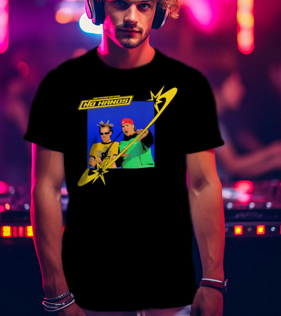 Joey Valence And Brae No Hands Retro Graphic Duo In Yellow And Green With Starburst T-Shirt