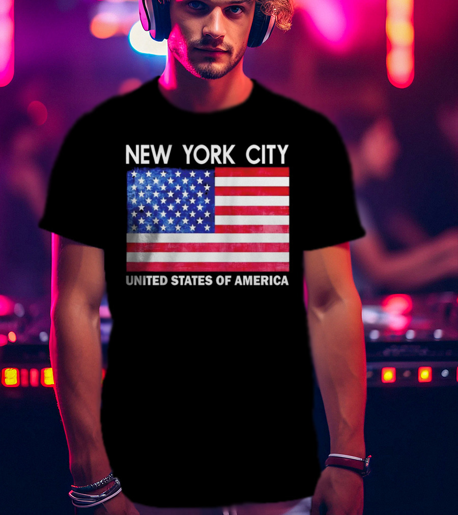 NEW YORK CITY UNITED STATES OF AMERICA FLAG T-Shirt