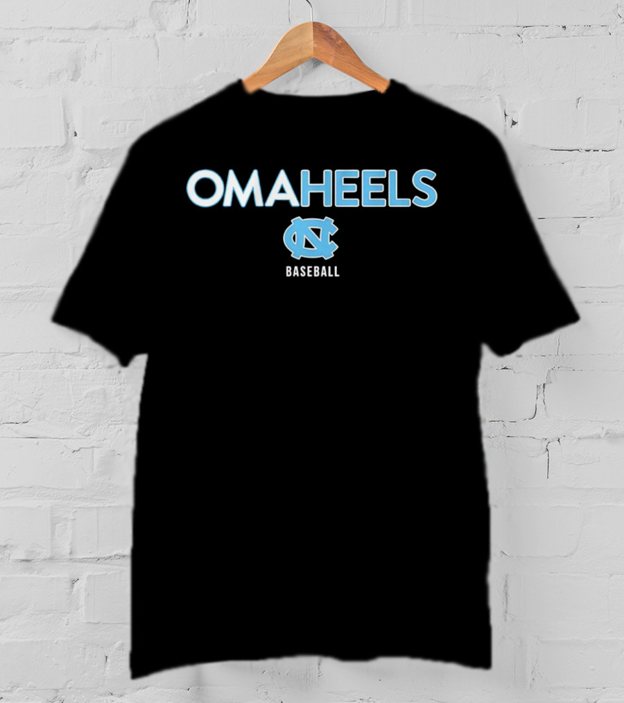OMAHEELS North Carolina Tar Heels Baseball T-Shirt