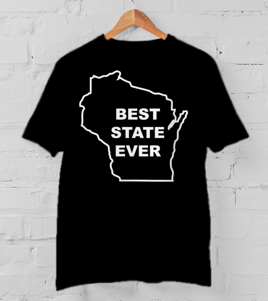 Wisconsin Best State Ever Outline T-Shirt