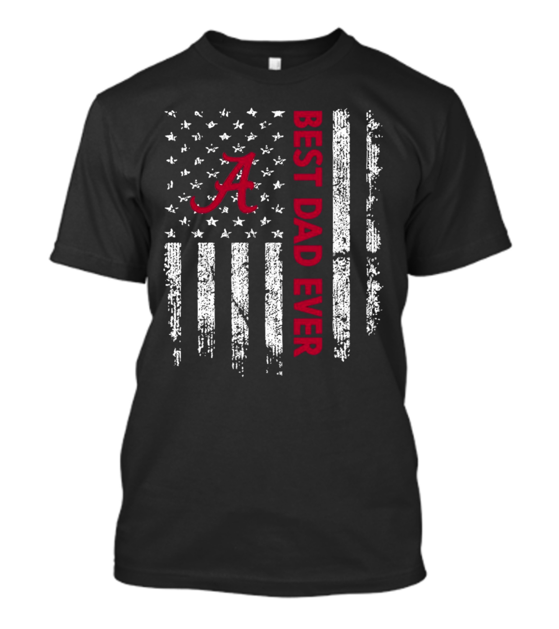 Alabama Crimson Tide Best Dad Ever American Flag T-Shirt