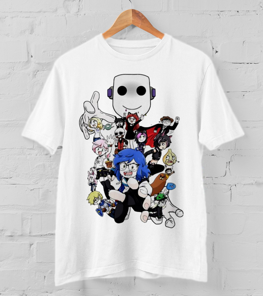 Captainshio Friends Cartoon Character Ensemble T-Shirt