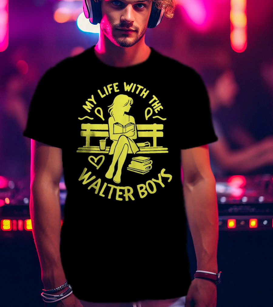 My Life With The Walter Boys Book Reader On Park Bench T-Shirt