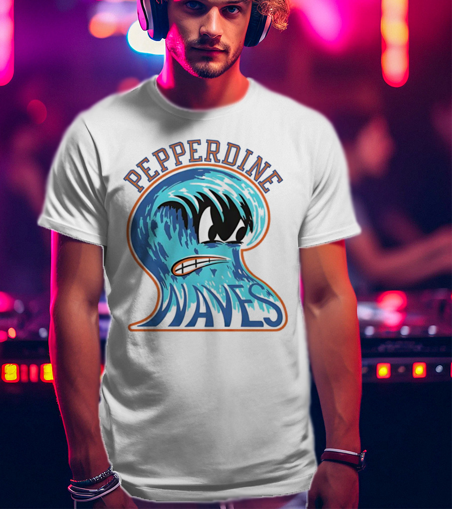 Pepperdine Waves Vintage Angry Wave T-Shirt