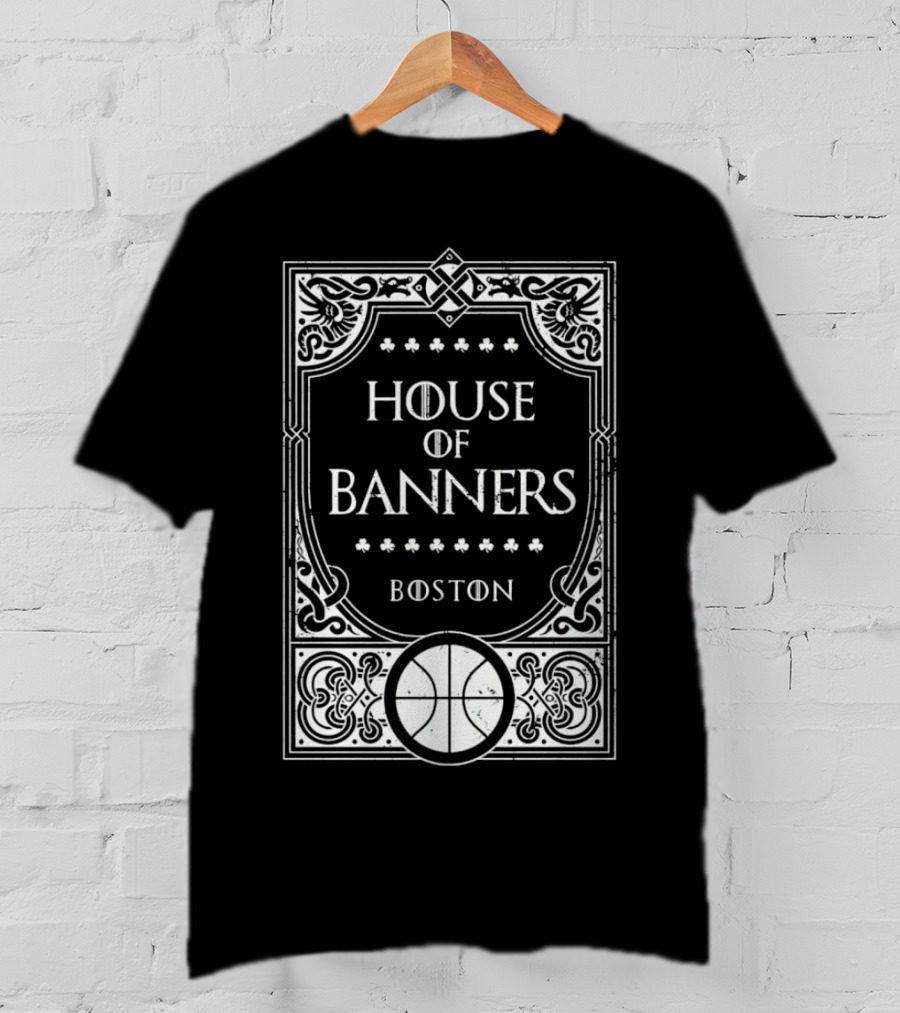Boston House Of Banners Basketball Emblem T-Shirt