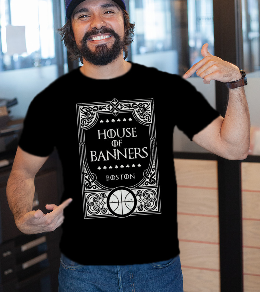 Boston House Of Banners Basketball Emblem T-Shirt