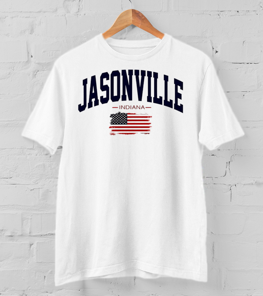 Jasonville Indiana USA Flag T-Shirt