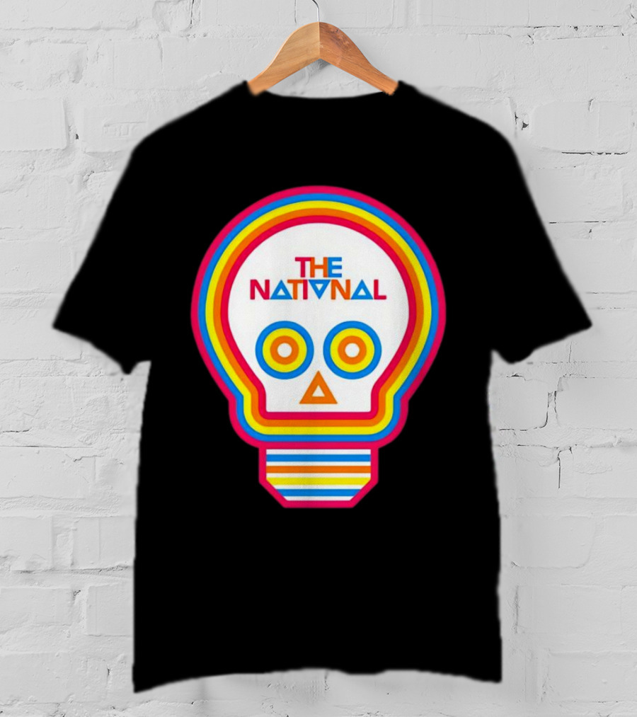 The National Lightbulb Skull Retro Rainbow T-Shirt