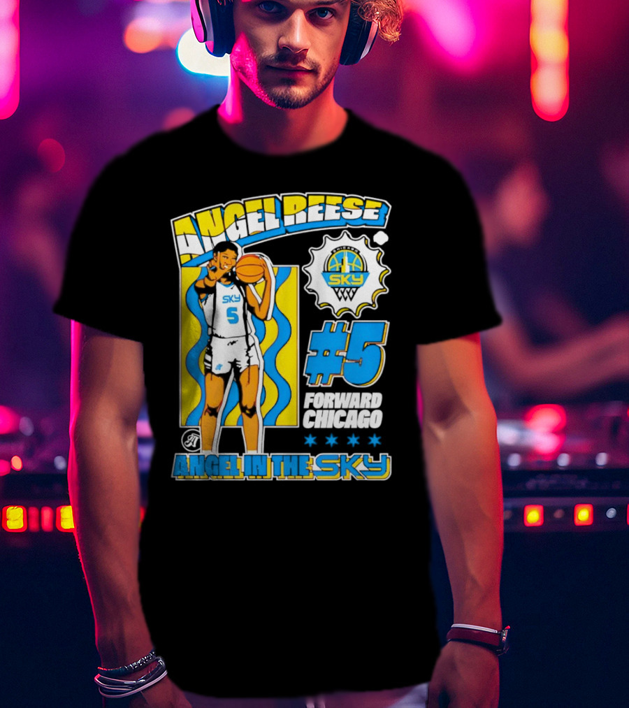 Angel Reese #5 Forward Chicago Sky Angel In The Sky T-Shirt